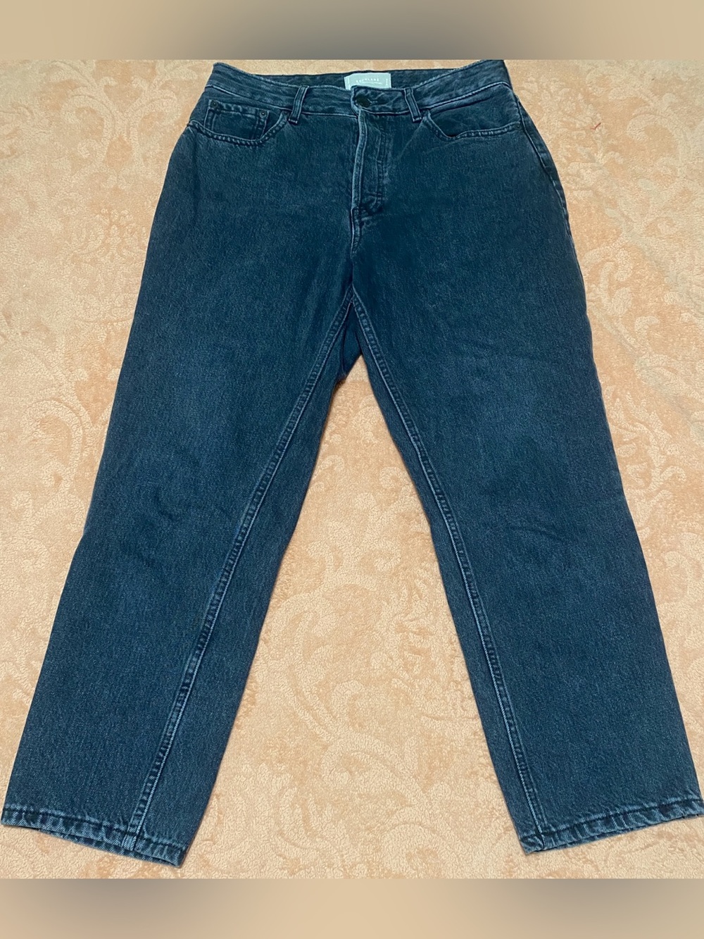 Everlane The Curvy 90s Cheeky Straight Jean Size 29 Crop Faded Black
